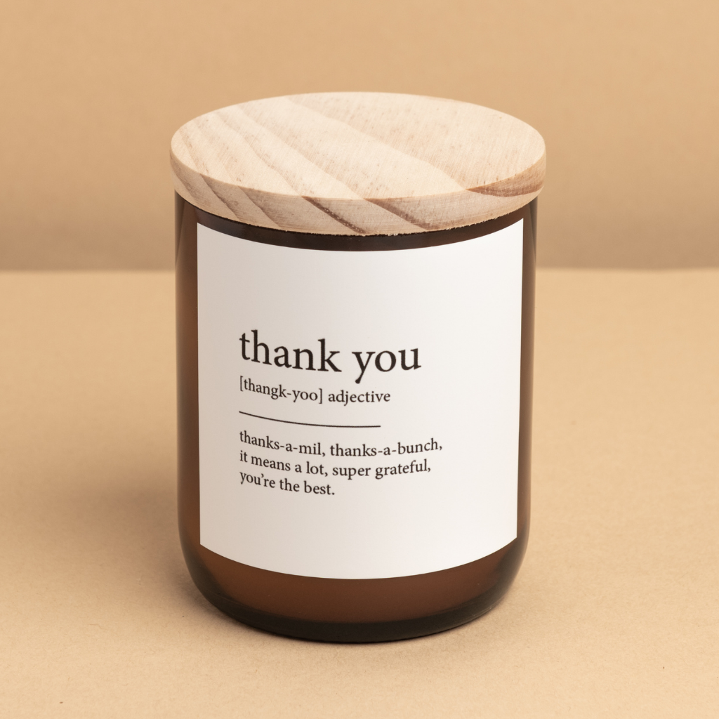 Dictionary Candle - Thank you