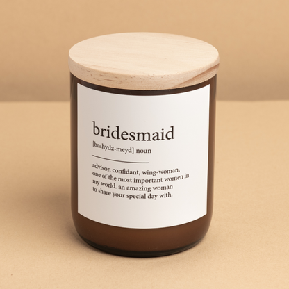 Dictionary Candle - bridesmaid