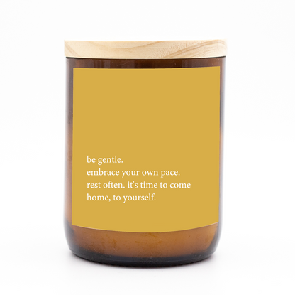 Heartfelt Quote Candle - be gentle
