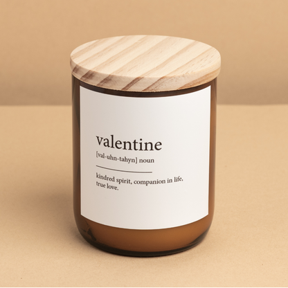 Dictionary Candle - valentine
