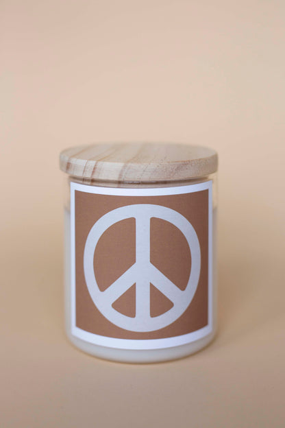 Peace Sign / TAN Candle