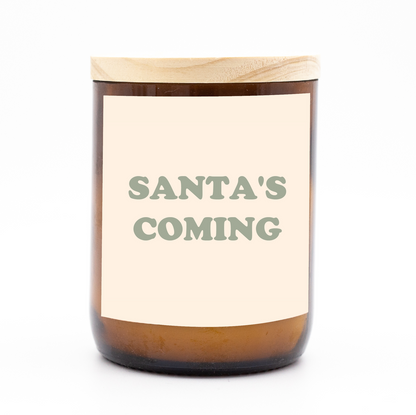 Santas Coming Candle
