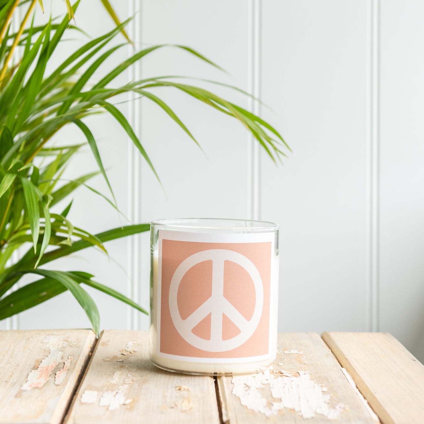 Peace Sign / PINK Candle