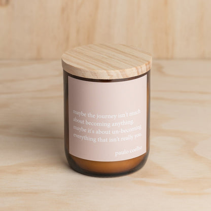 Heartfelt Quote Candle - maybe the journey