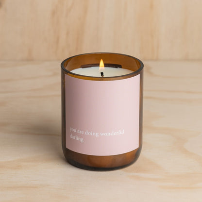 Heartfelt Quote Candle - you are doing wonderful