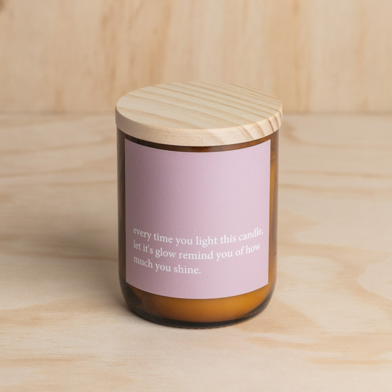 Heartfelt Quote Candle - you shine