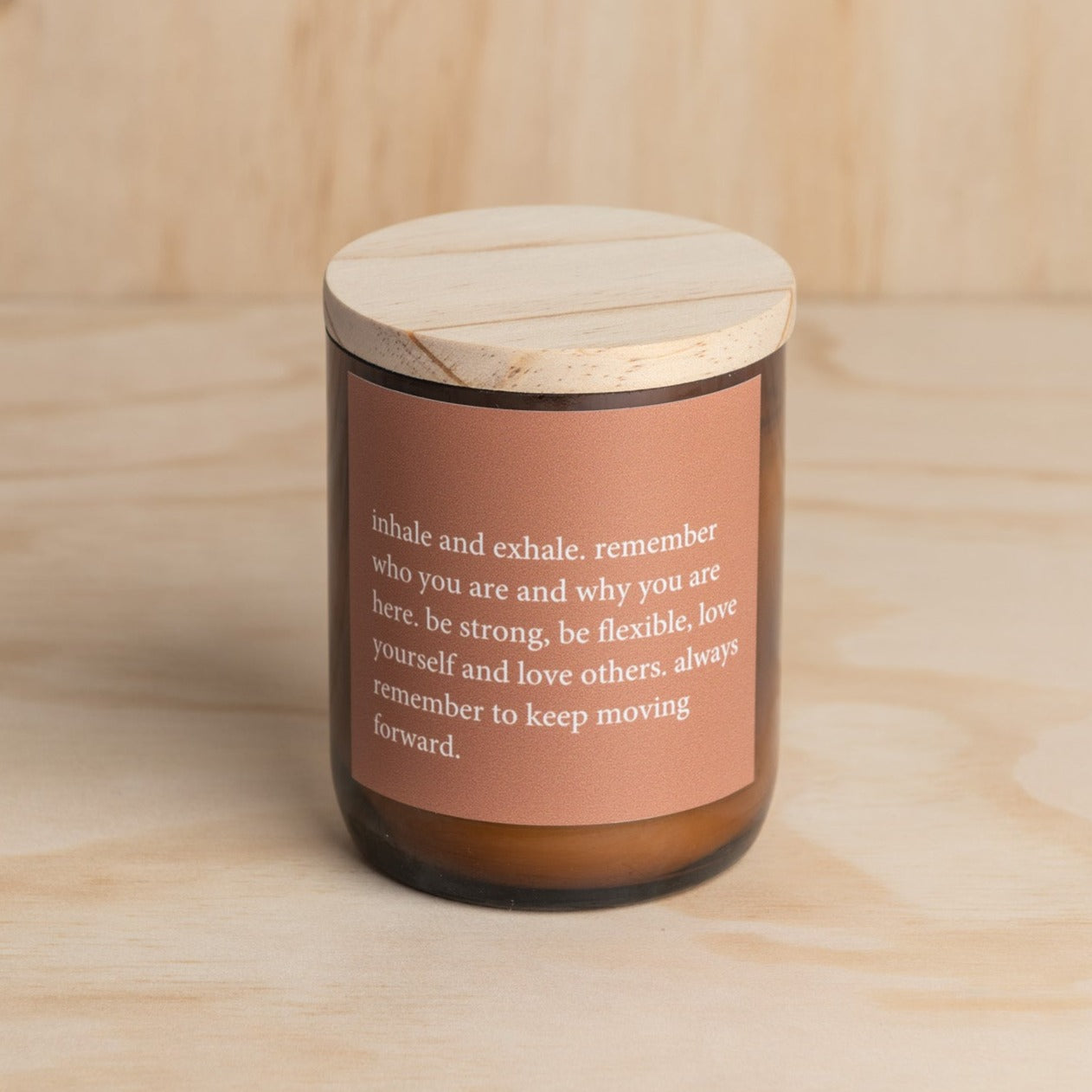 Heartfelt Quote Candle - inhale, exhale