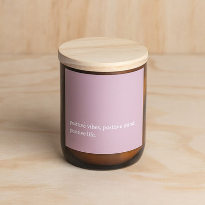 Heartfelt Quote Candle - positive vibes