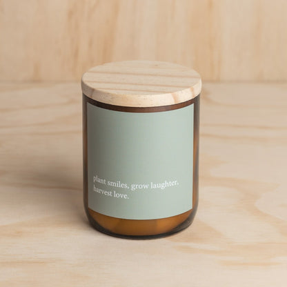 Heartfelt Quote Candle - smiles, laughter, love