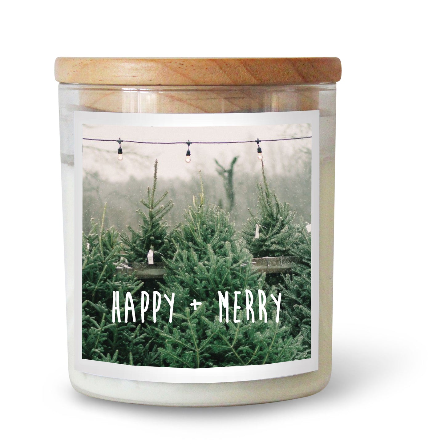 Happy + Merry Christmas Candle